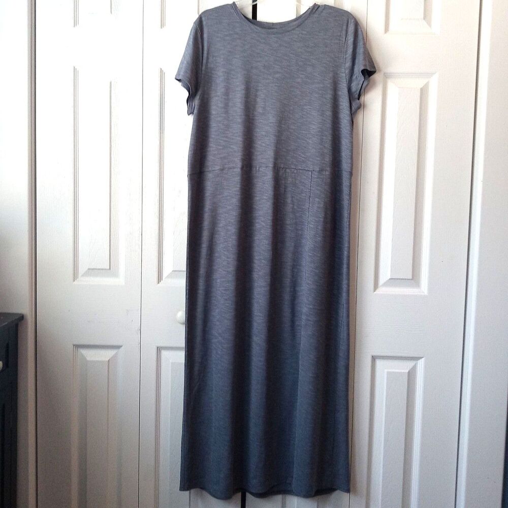Garnet Hill Size LARGE Grove Knit Dress Heather Gray